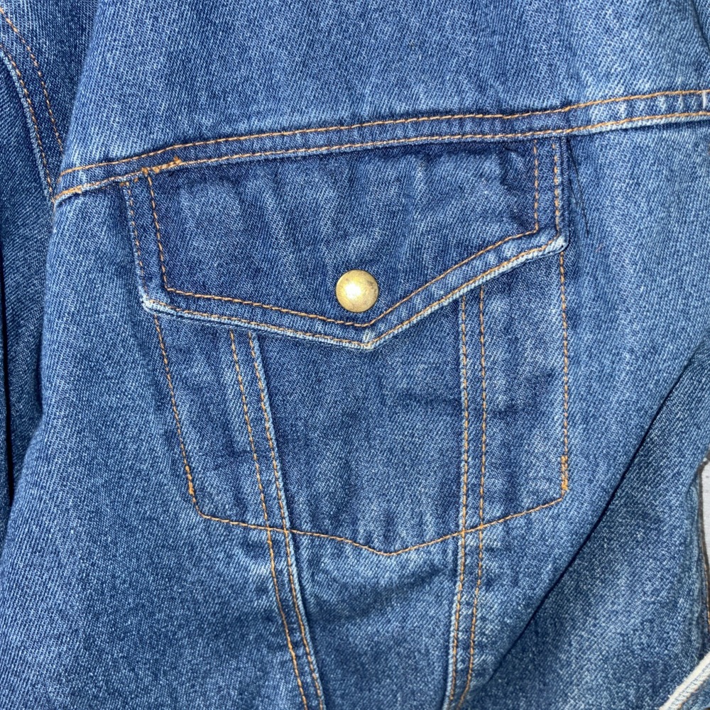 Himalaya Outfitters Mens Hooded Denim Jacket Blue Workwear Size 3X Big - Picture 7 of 16